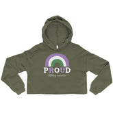 Proud Of Being Aromantic Crop Hoodie